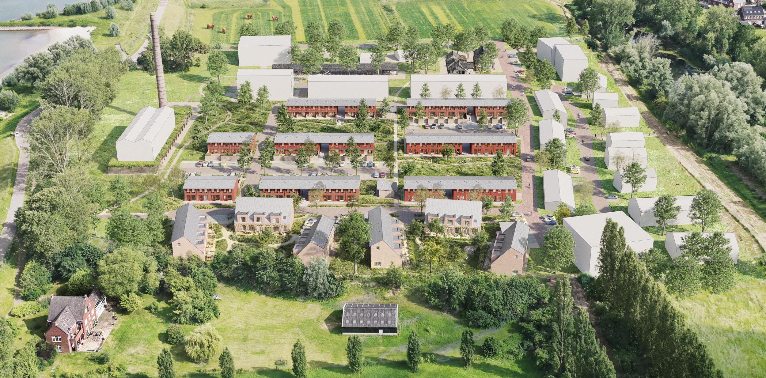 Vogelvlucht impressie Ooij